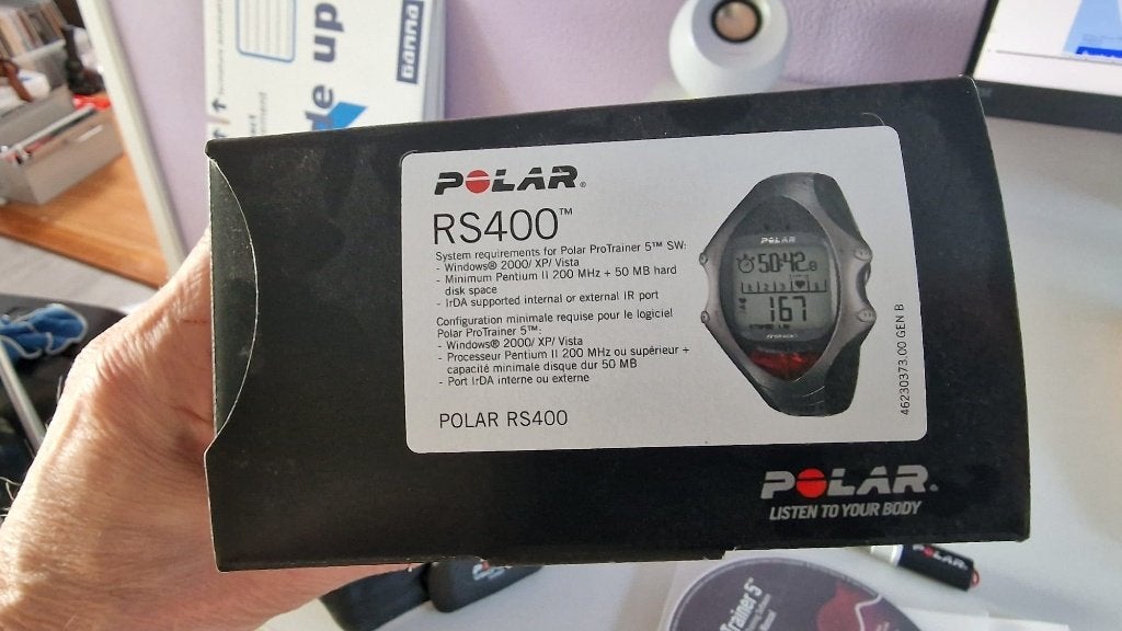 Polar RS400  met ProTrainer 5 met IRDA USB adapter 2.0, Sport en Fitness, Ophalen of Verzenden, Gebruikt, Polar, Met borstriem