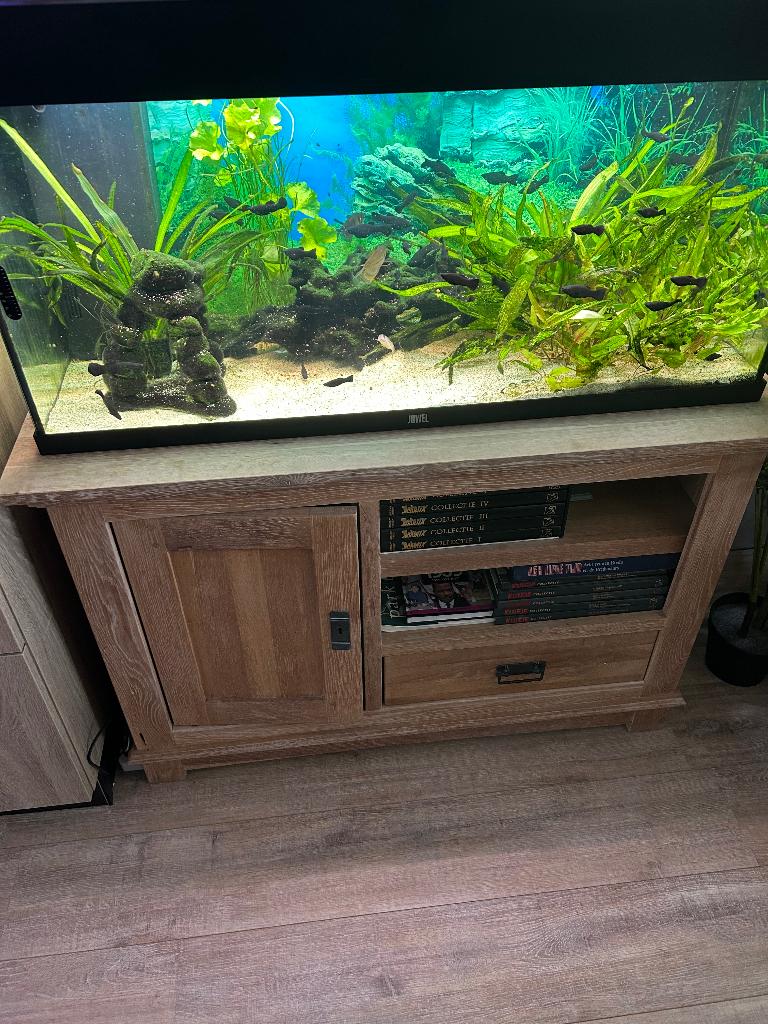 Aquarium inc pomp vissen planten plus kast, Ophalen, Inclusief toebehoren, Gebruikt, Overige typen