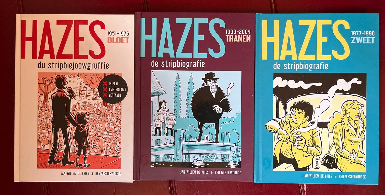 Hazes de stripbiografie - Complete serie, Complete serie of reeks, Ophalen of Verzenden, Zo goed als nieuw