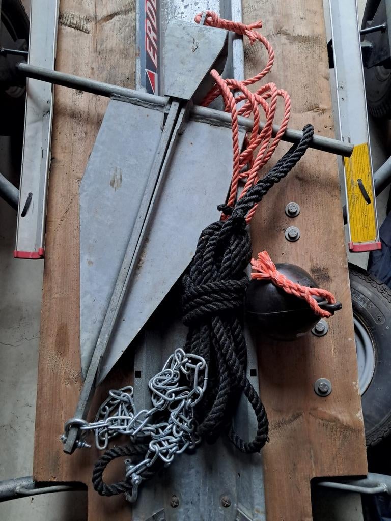 Zwaar compleet anker met lijn en boei, Ophalen, Zo goed als nieuw, Ankeren en Afmeren, Zeilboot of Motorboot