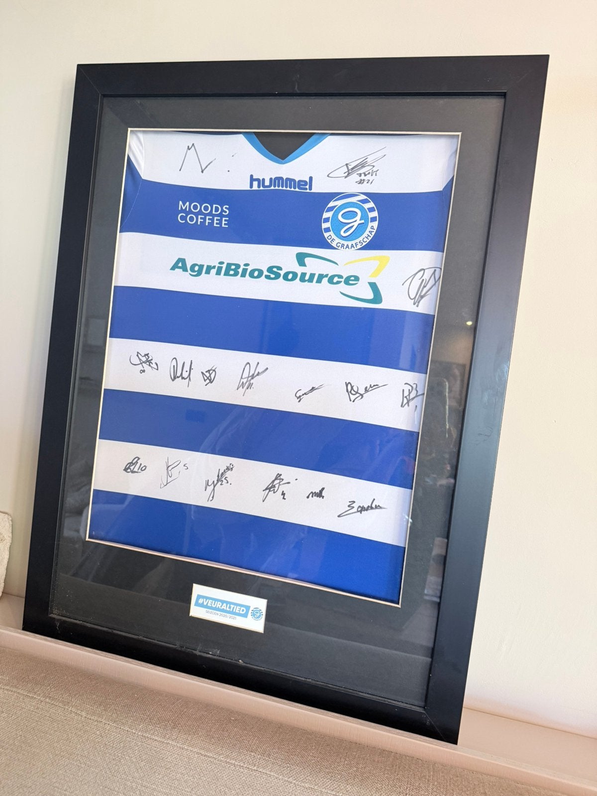 Lijst met shirt van De Graafchap, Ophalen, Rechthoekig Staand, Met lijst, Deurposter of groter