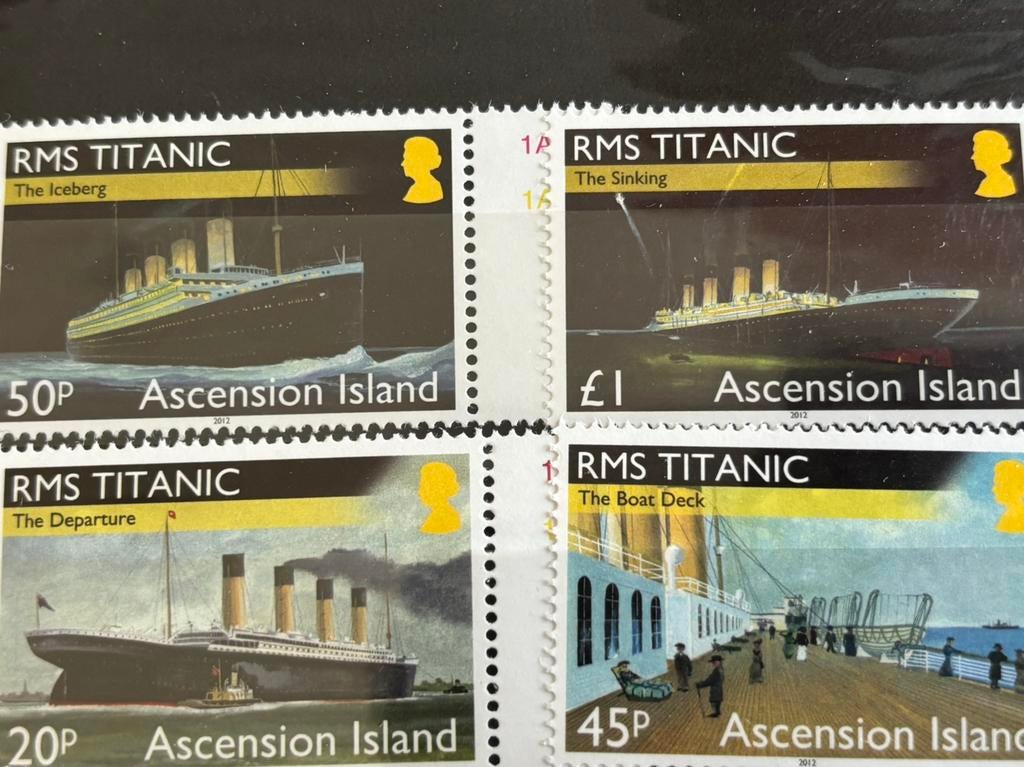 Schip, Titanic,ascension 2012, Ophalen of Verzenden, Postfris, Overige thema's