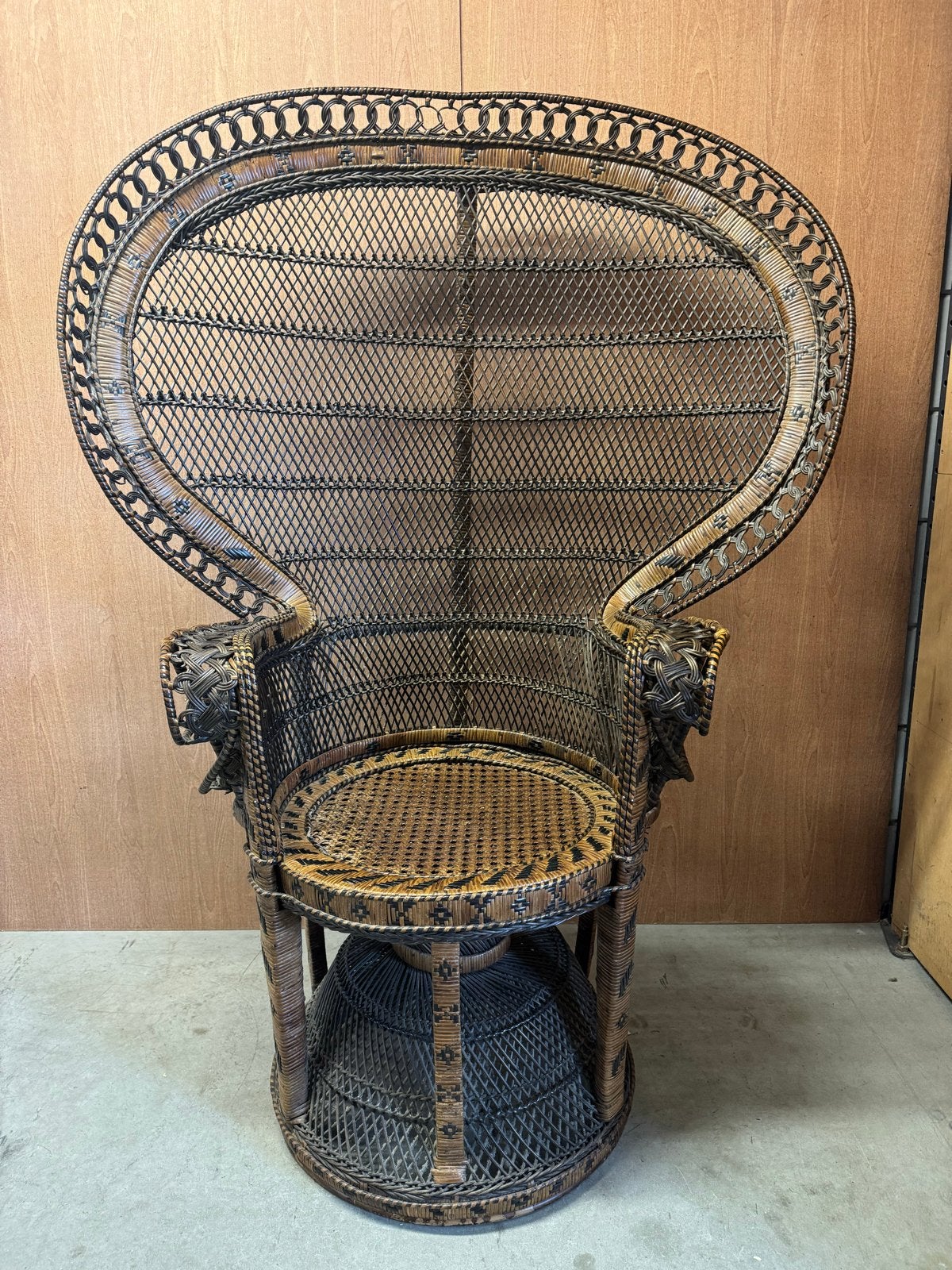 Vintage rotan pauwenstoel - Bohemian chic, Ophalen