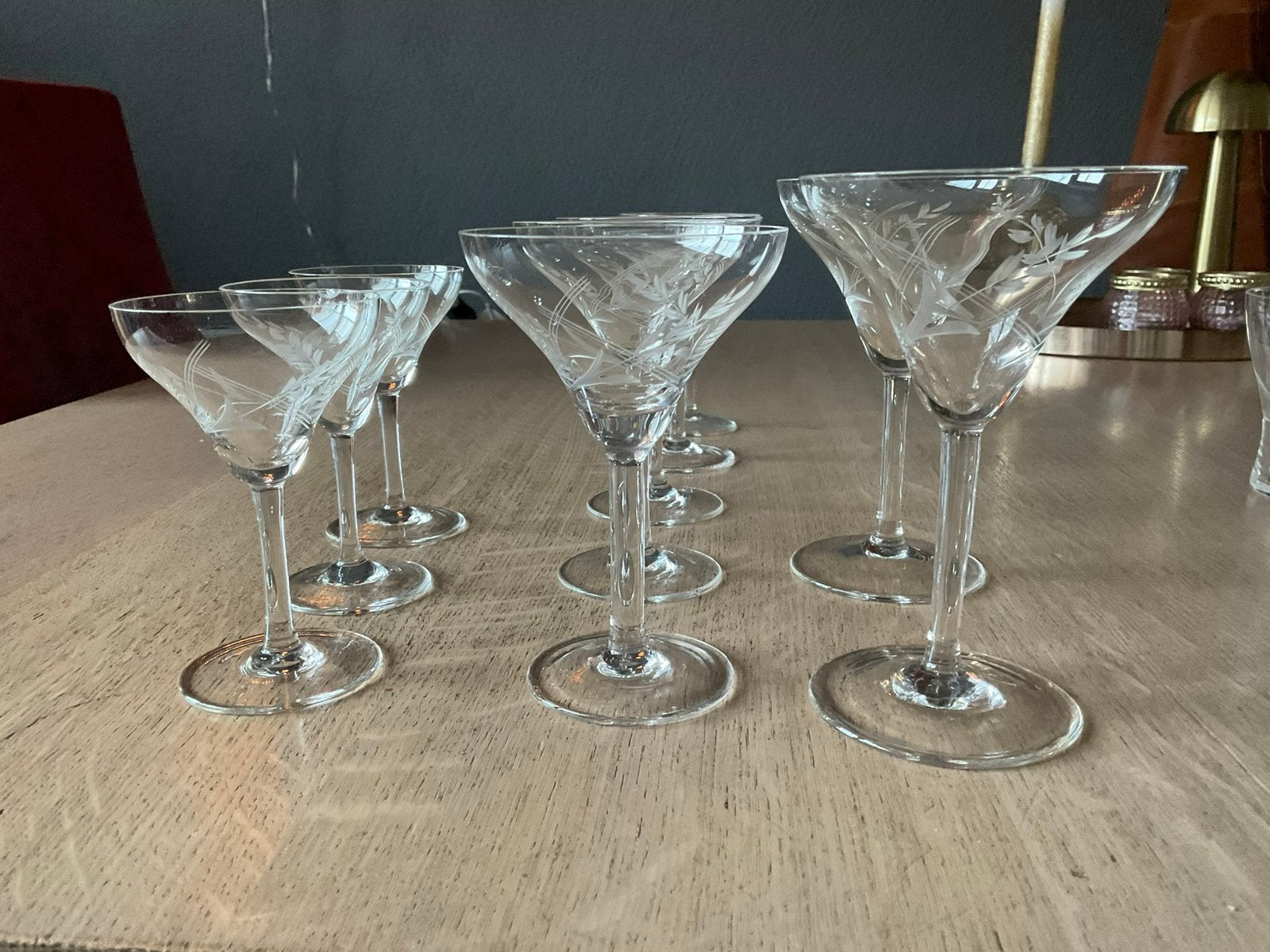 10 Antieke Borrel glaasjes zijn kristallen, Verzamelen, Glas en Borrelglaasjes, Ophalen of Verzenden, Borrel- of Shotglas