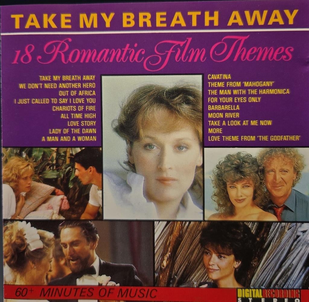 Take My Breath Away (18 Romantic Film Themes) = 1,99, Ophalen of Verzenden, Zo goed als nieuw