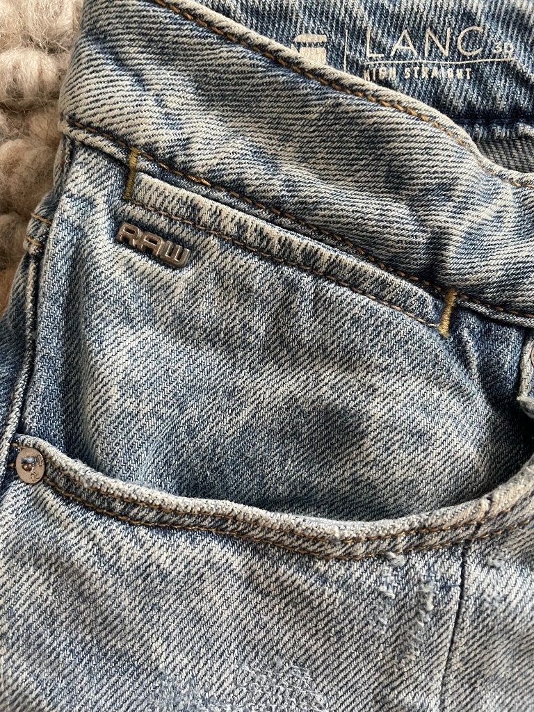 Mooie G-STAR / GSTAR RAW LANC 3D high straight maat 26/32, Blauw, Ophalen of Verzenden, W27 (confectie 34) of kleiner, G-STAR RAW