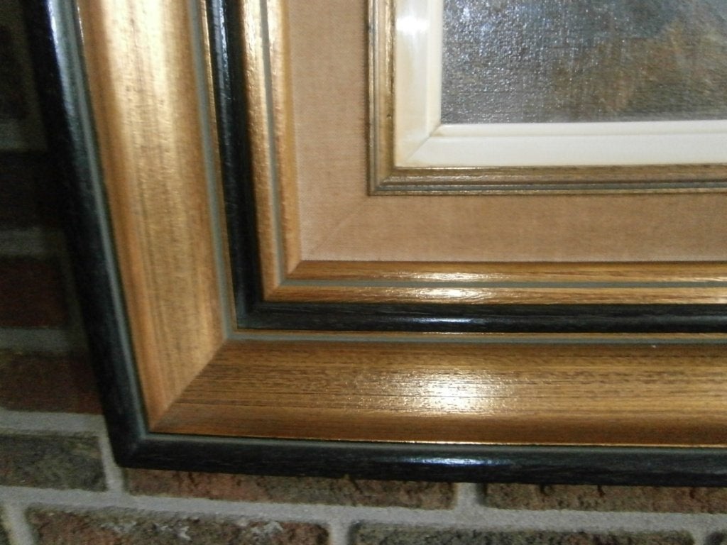 groot schilderij met winterlandschap, Doek, Ophalen of Verzenden, Landschap, Olieverf