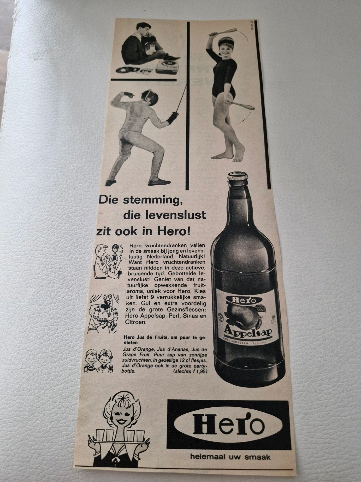 24 verschillende Hero Advertenties - Jaren '60 - 32 x 12 cm, Ophalen of Verzenden, 1960 tot 1980, Nederland, Knipsel(s)