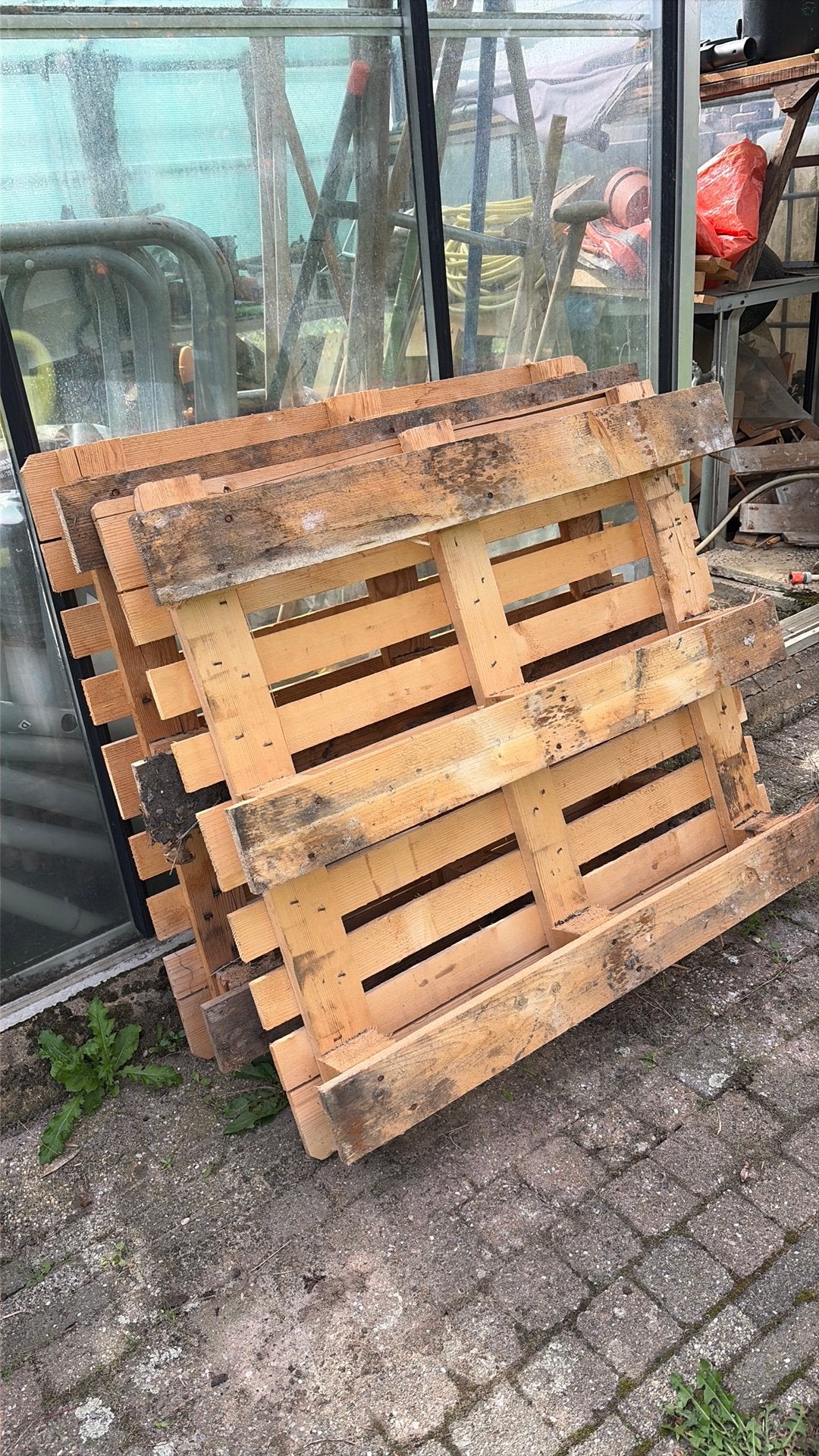 6 pallets, Doe-het-zelf en Verbouw, Ophalen, Zo goed als nieuw, 50 mm of meer, Pallet