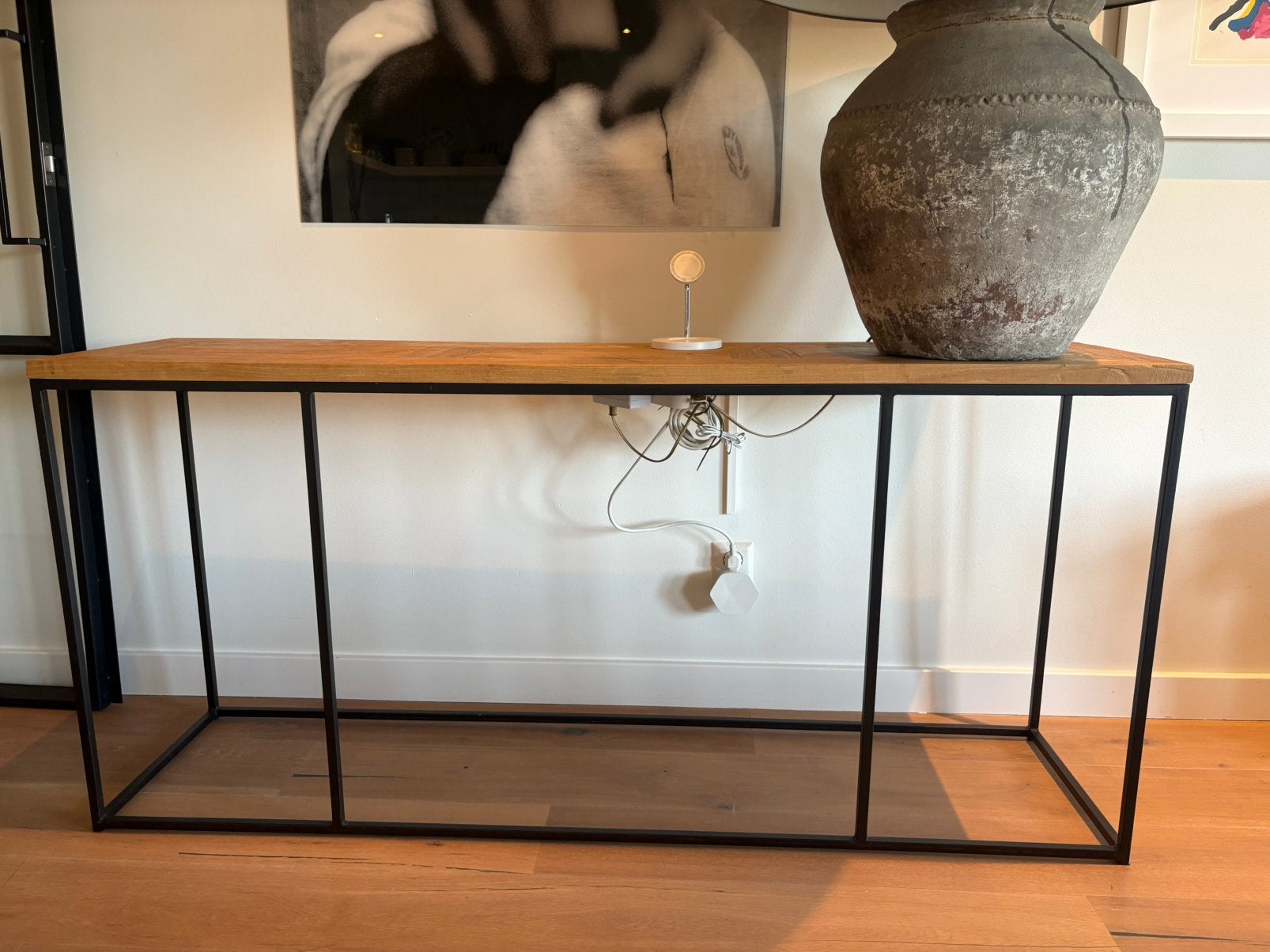 Sidetable hout, Ophalen, 100 tot 150 cm, Zo goed als nieuw, 25 tot 50 cm