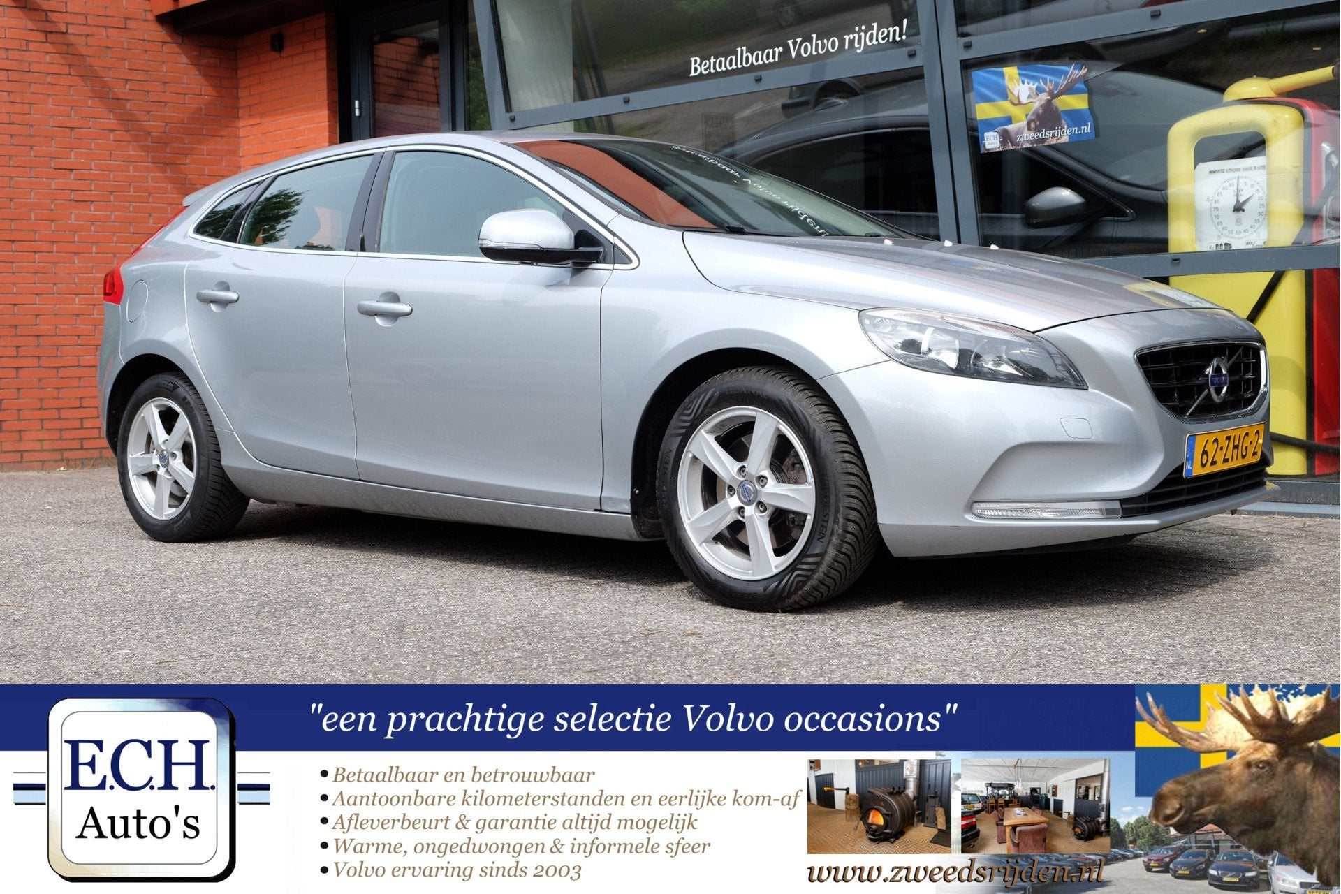 Volvo V40 1.6 T3 150 pk Momentum, Navi, Bluetooth, Camera, T, Voorwielaandrijving, Gebruikt, 4 cilinders, Leder en Stof