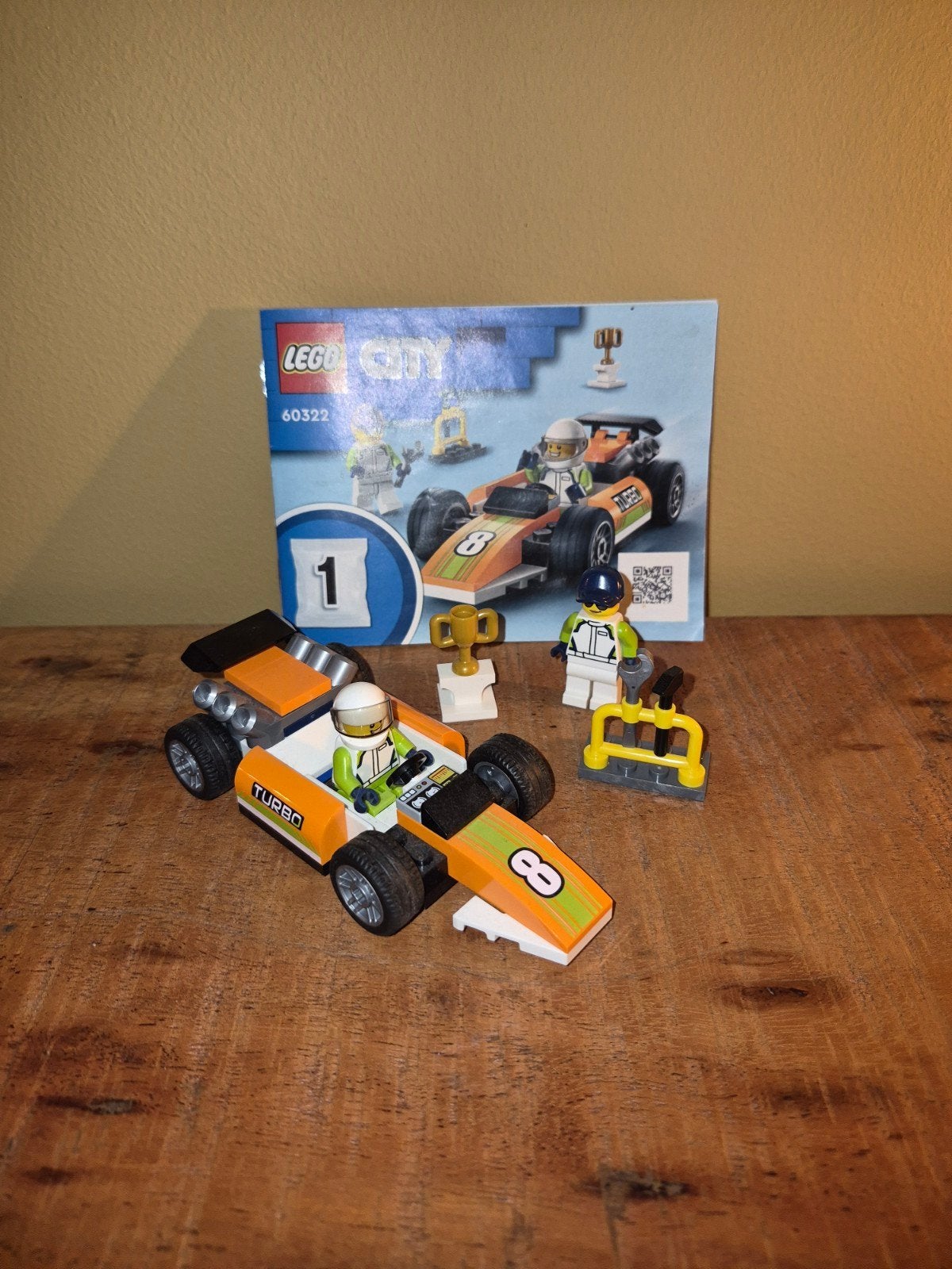 LEGO City 60322 Raceauto met coureur en monteur, City, Lego, Inclusief instructies, Ophalen of Verzenden