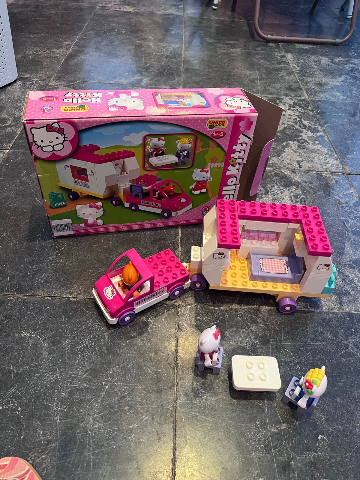 Hello Kitty Duplo auto met caravan, Ophalen of Verzenden, Gebruikt, Overige merken