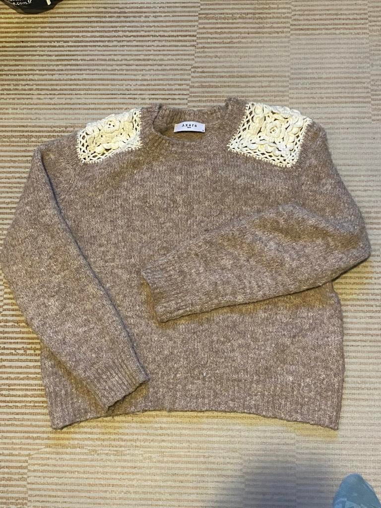 Axara trui met gebreide details, Ophalen of Verzenden, Gedragen, Maat 38/40 (M), Bruin