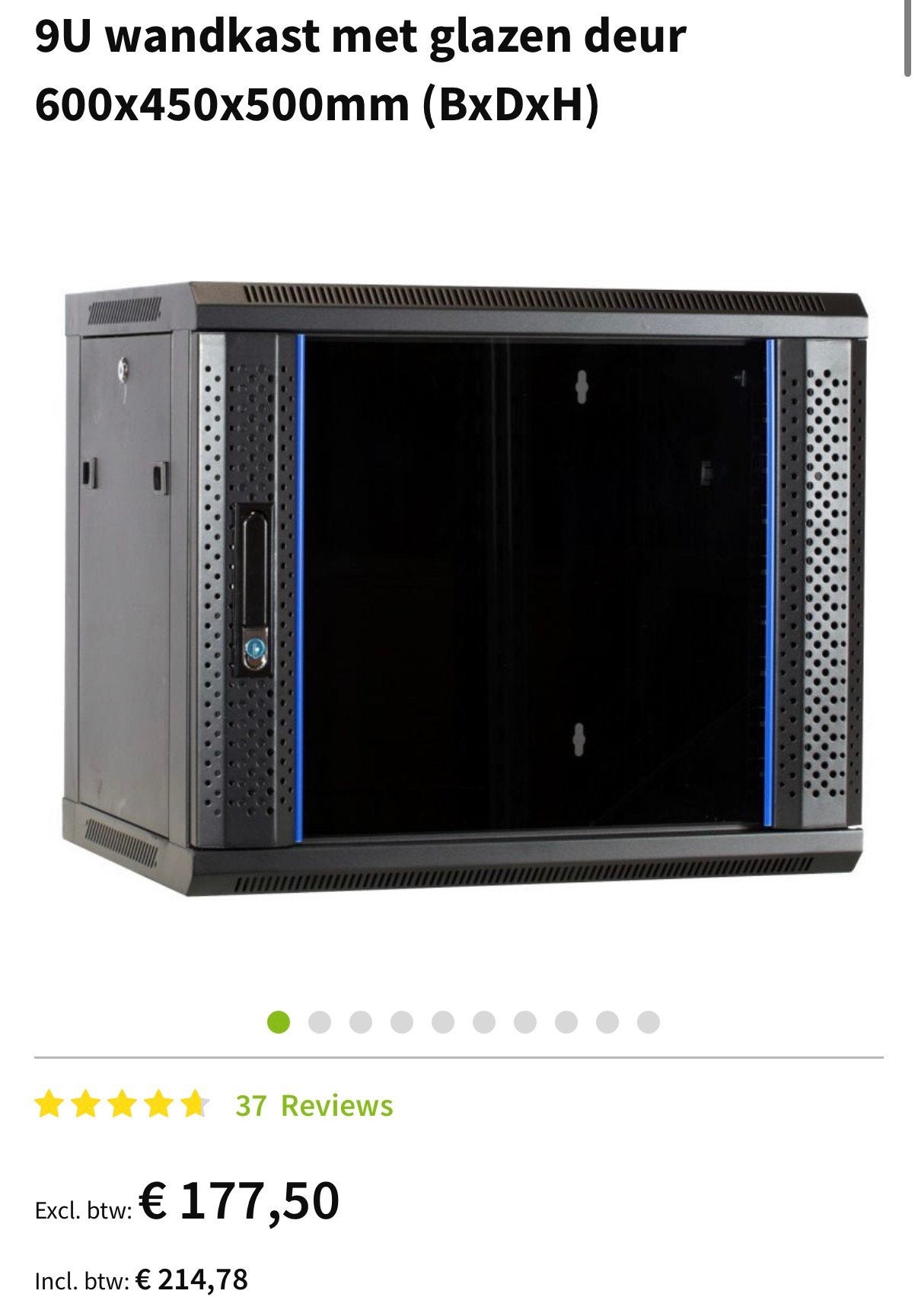 Patchkast 9HE/19”. Nieuw in doos!, Computers en Software, Serverkasten, Ophalen, Zo goed als nieuw