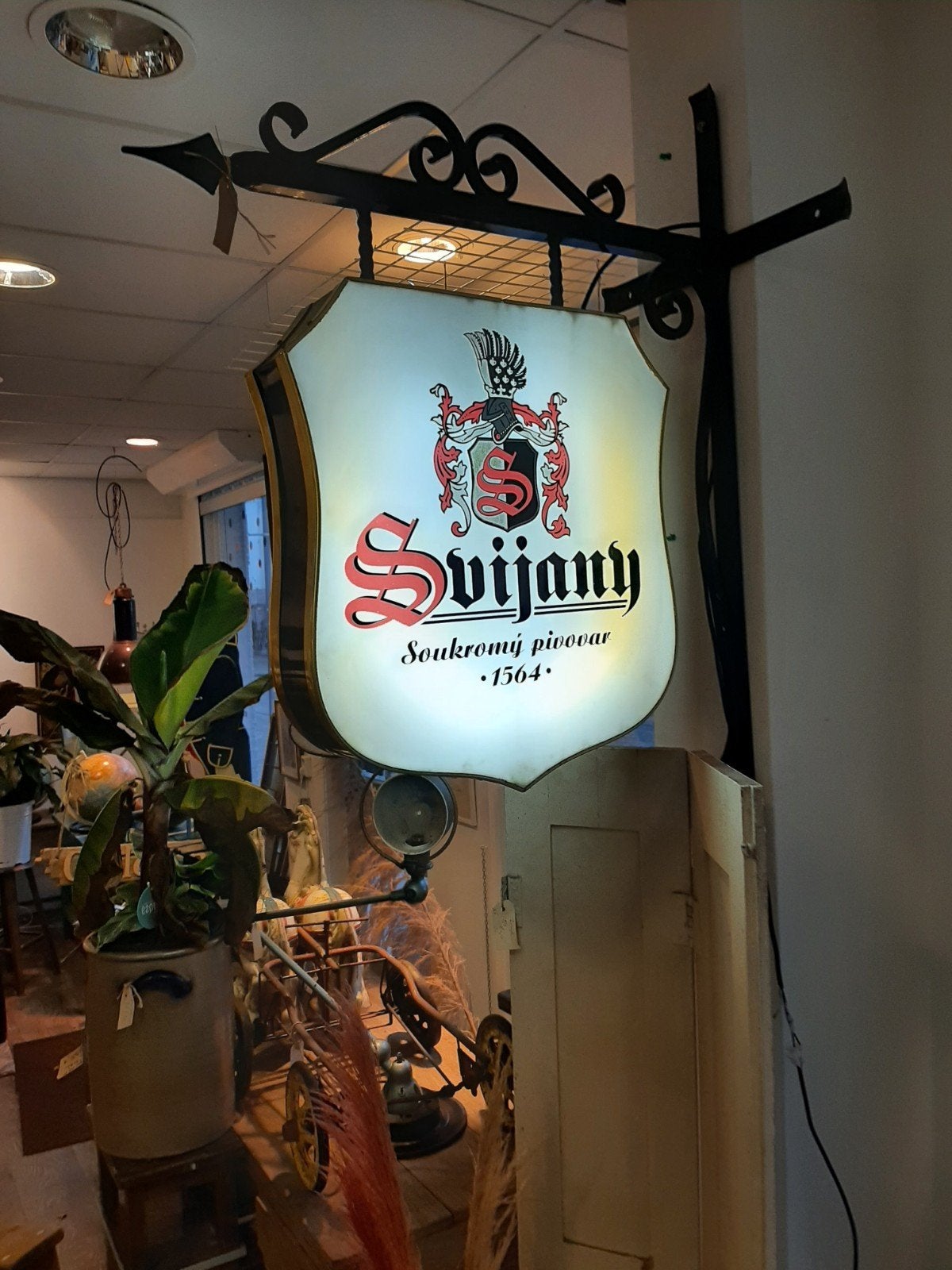Vintage Tsjechisch biermerk lichtreclame - Svijany, Ophalen