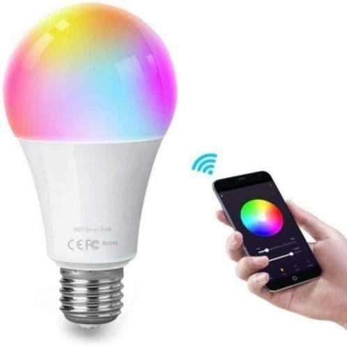 WIFI LED LAMP - E27 9W - RGB+CCT ALLE LICHTKLEUREN - APP, Ophalen, Nieuw, E27 (groot), Led-lamp