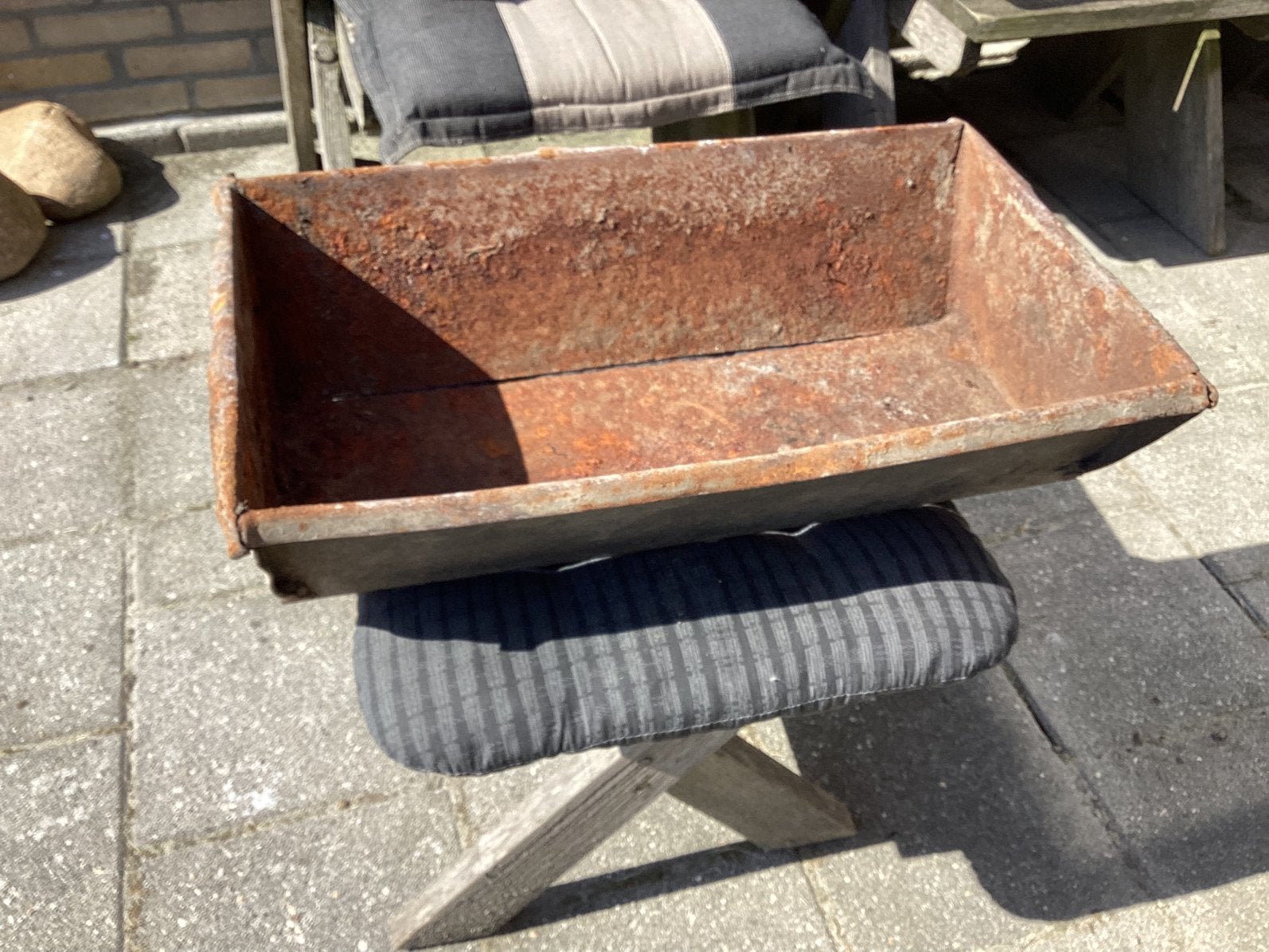 Kleine  , oude. ,ijzeren trog, Ophalen of Verzenden