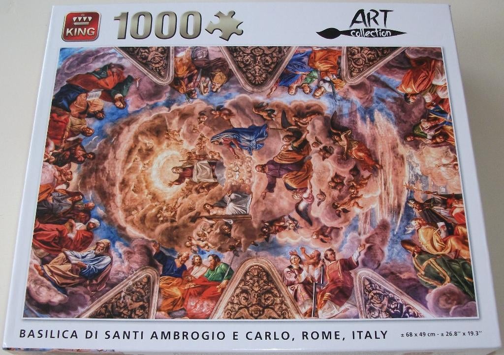 Puzzel *** BASILICA DI SANTI AMBROGIO E CARLO ROME ITALY ***, Ophalen of Verzenden, 500 t/m 1500 stukjes, Gebruikt, Legpuzzel