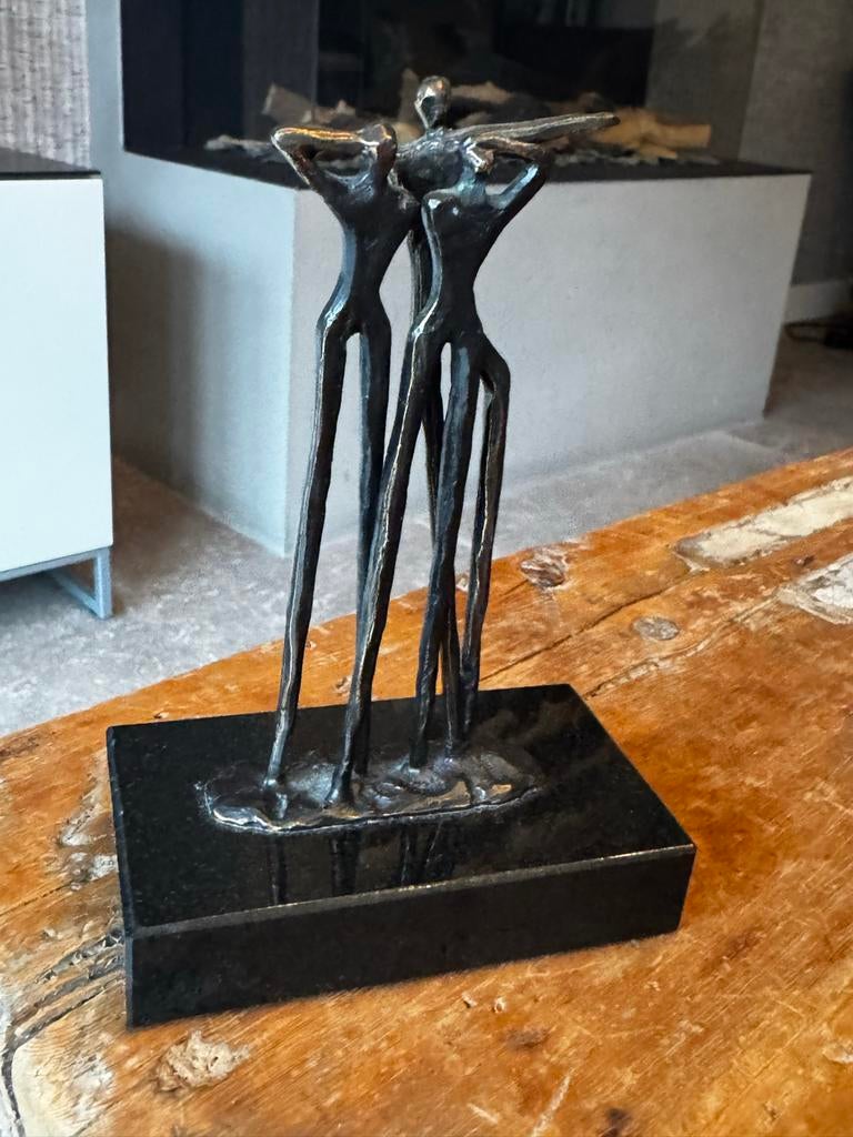 Artihove Bronzen Beeldje - Samen op Weg, Ophalen of Verzenden