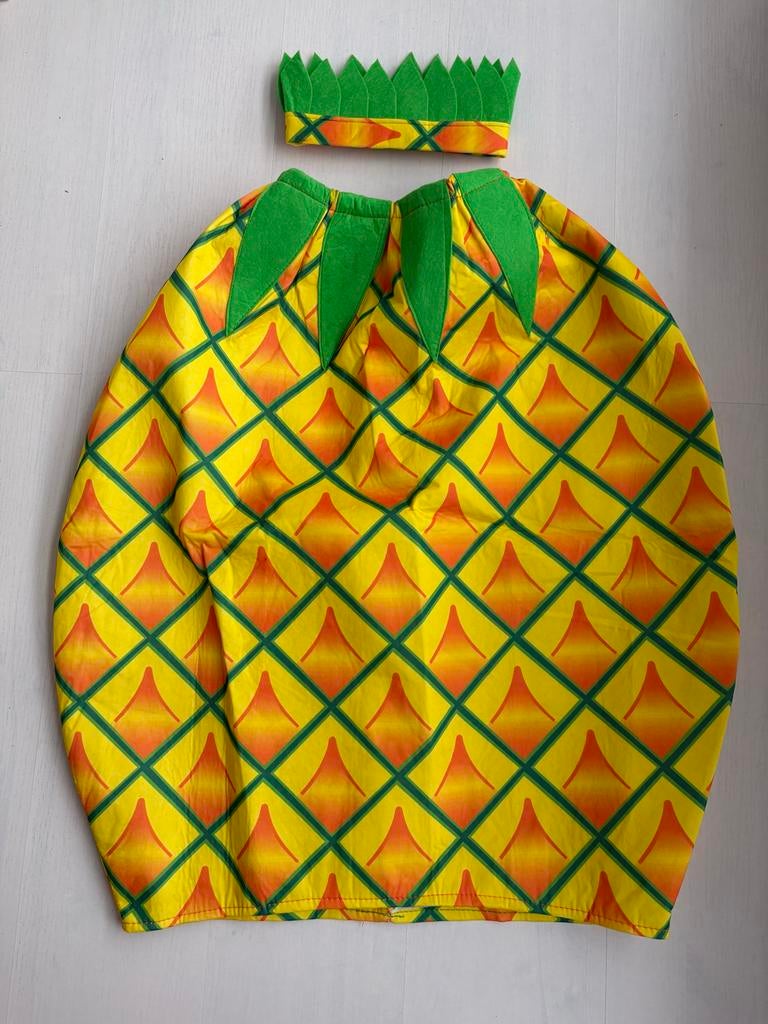 Ananas Kostuum kind Funidelia Maat 122 t/m 152, Ophalen of Verzenden, Zo goed als nieuw, 122 t/m 128, Jongen of Meisje