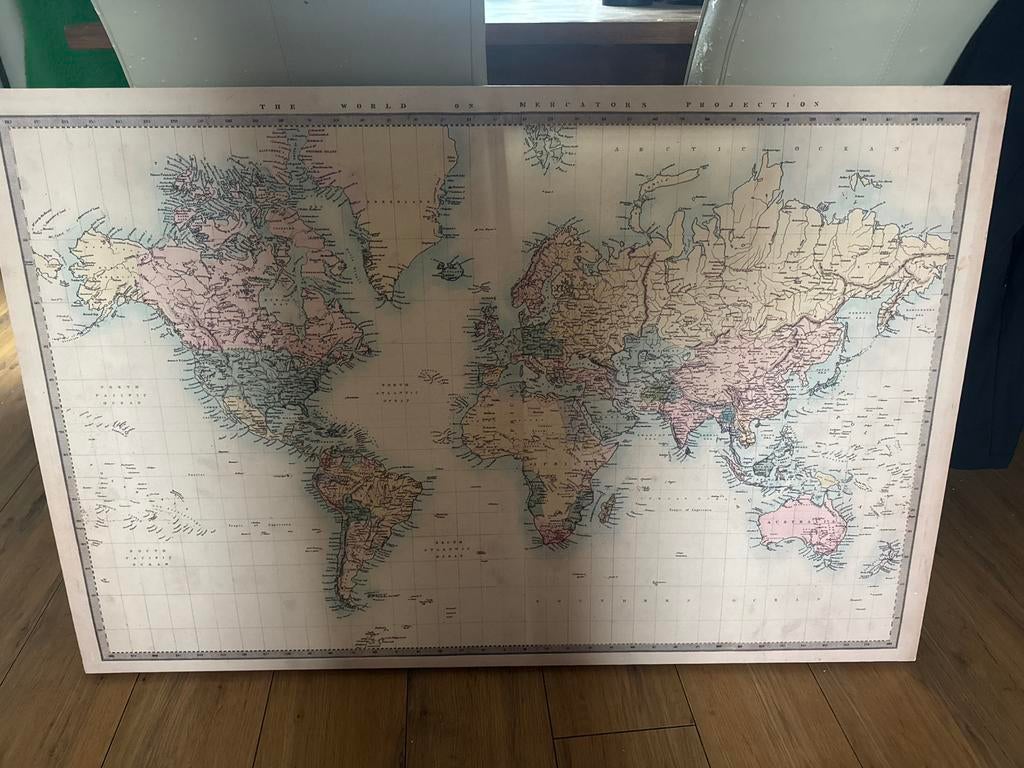 Canvas wereld, Ophalen, Gebruikt, Schilderij, 100 tot 125 cm