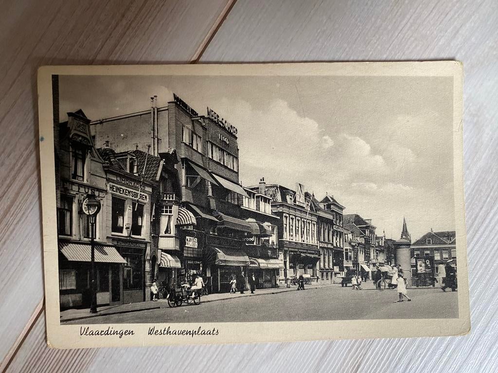 Ansichtkaart Vlaardingen Westhavenplaats -1942, Verzamelen, Ansichtkaarten | Nederland, Ophalen of Verzenden, 1940 tot 1960, Zuid-Holland