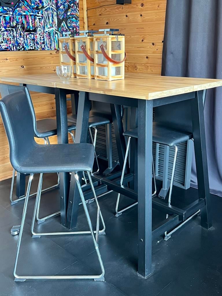 Bartafel met 2 stoelen, Ophalen of Verzenden, Zo goed als nieuw