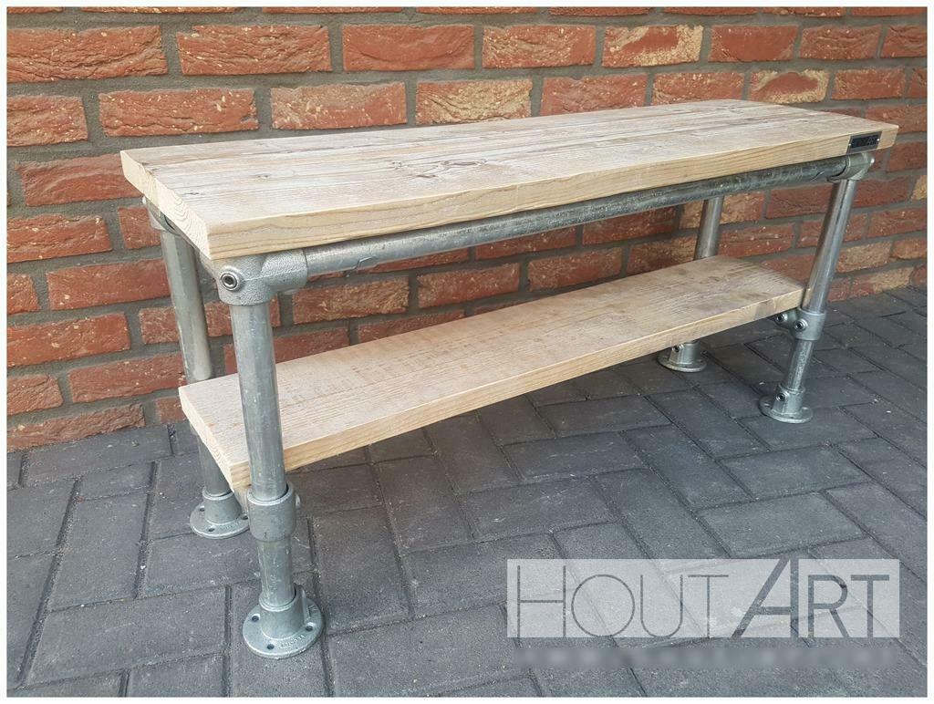 Schoenenkast steigerbuis met steigerhout, Info@hout-art.nl, Nieuw, Ophalen of Verzenden, Hoeves 3 in Schijndel