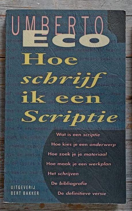 Umberto Eco, Hoe schrijf ik een scriptie, Ophalen of Verzenden, Beta, HBO