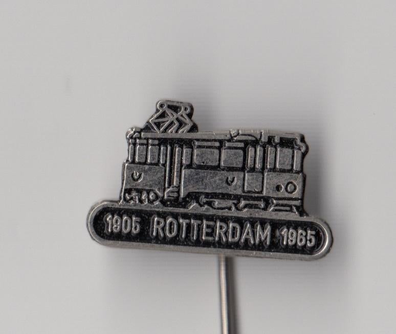 RET Rotterdam Tram zwart speldje, Verzamelen, Gebruikt, Niet vindbaar, Niet vindbaar, Speldje of Pin