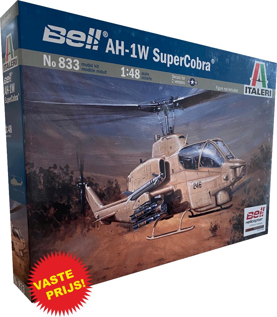 Bell AH-1W SuperCobra (Italeri 833) 1/48, Hobby en Vrije tijd, Italeri, Helikopter, Nieuw, Ophalen of Verzenden