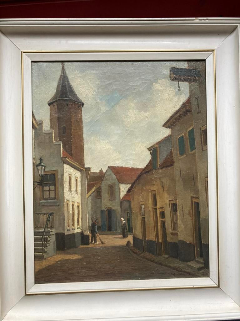 Schilderij van W.Hamel (1912-), Ophalen