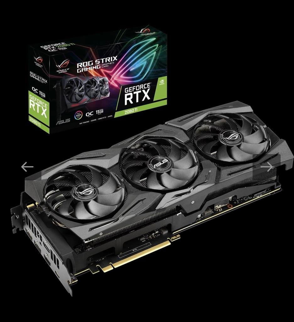 Asus ROG Strix RTX 2080 Ti Gaming OC 11GB, Computers en Software, Videokaarten, Ophalen, PCI-Express 3, GDDR6, Zo goed als nieuw