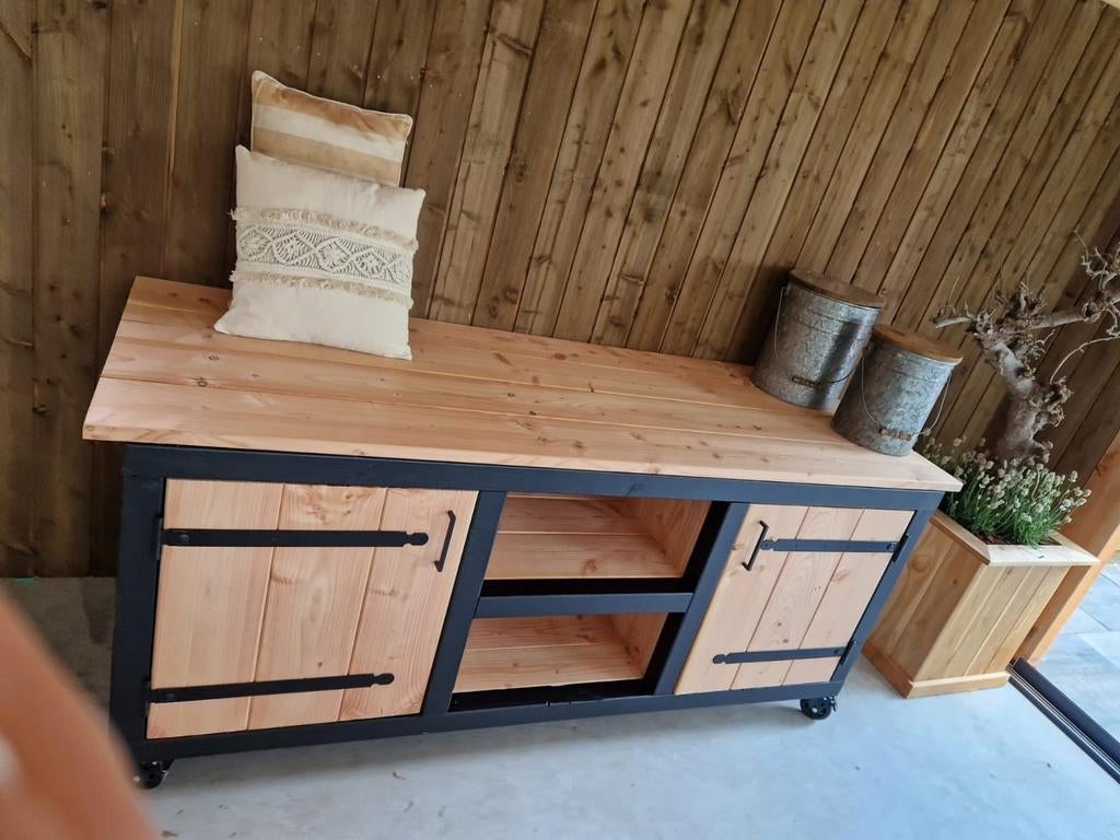 Premium Douglas Buitenkeuken met accessoires en Kamado, Ophalen of Verzenden, Nieuw, Houtskool