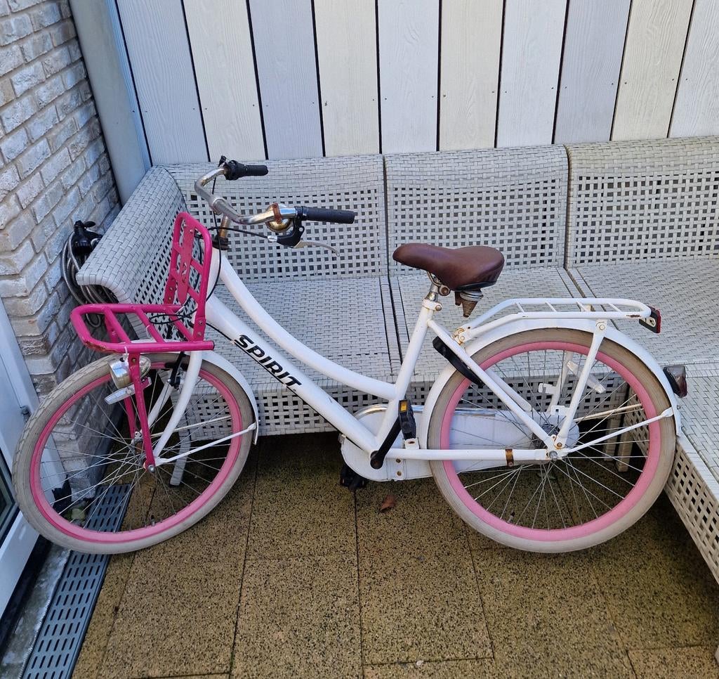 Spirit cargo meisjes fiets wit roze 24 inch., Ophalen, Gebruikt, 24 inch