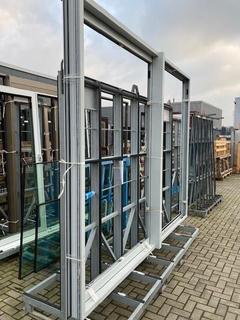 Schuifpui GLOEDNIEUW  overcompleet, Doe-het-zelf en Verbouw, Kozijnen en Schuifpuien, Ophalen, 225 cm of meer, Inclusief glas