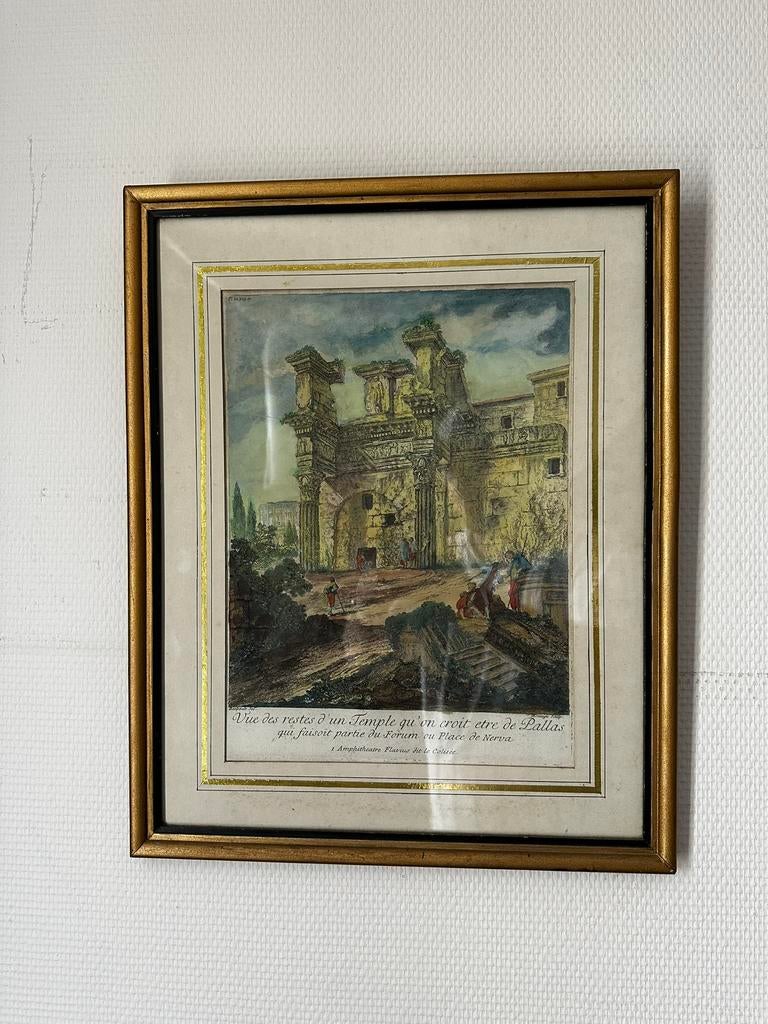 Ingelijste mooie prent in het Frans, Ophalen