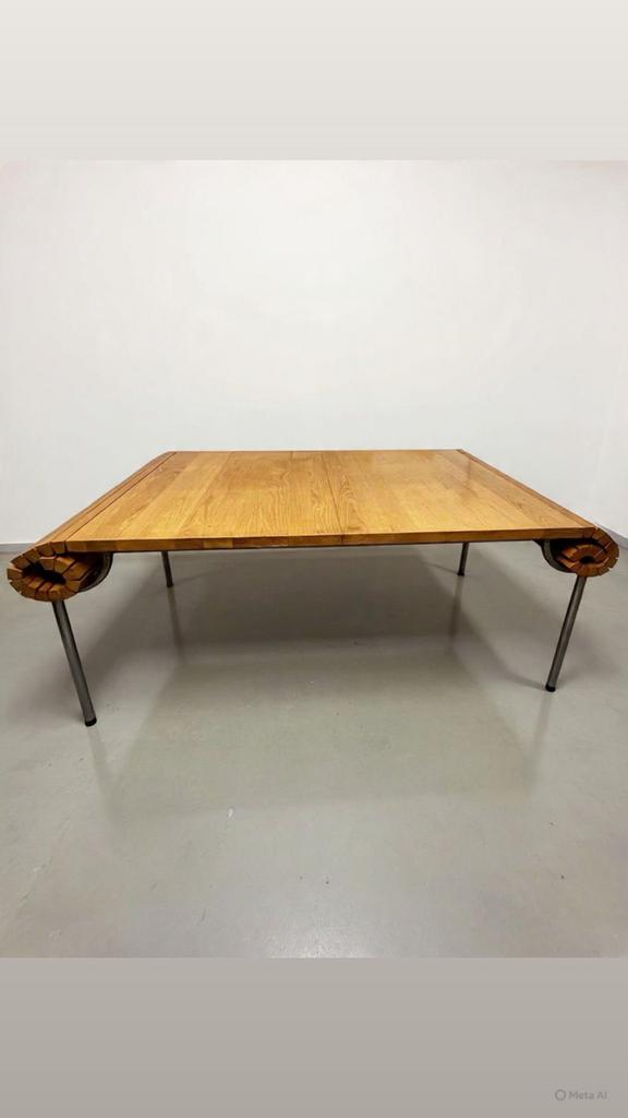 Unieke Essenhouten (Design) Tafel, Ophalen, 100 tot 150 cm, Zo goed als nieuw, 150 tot 200 cm