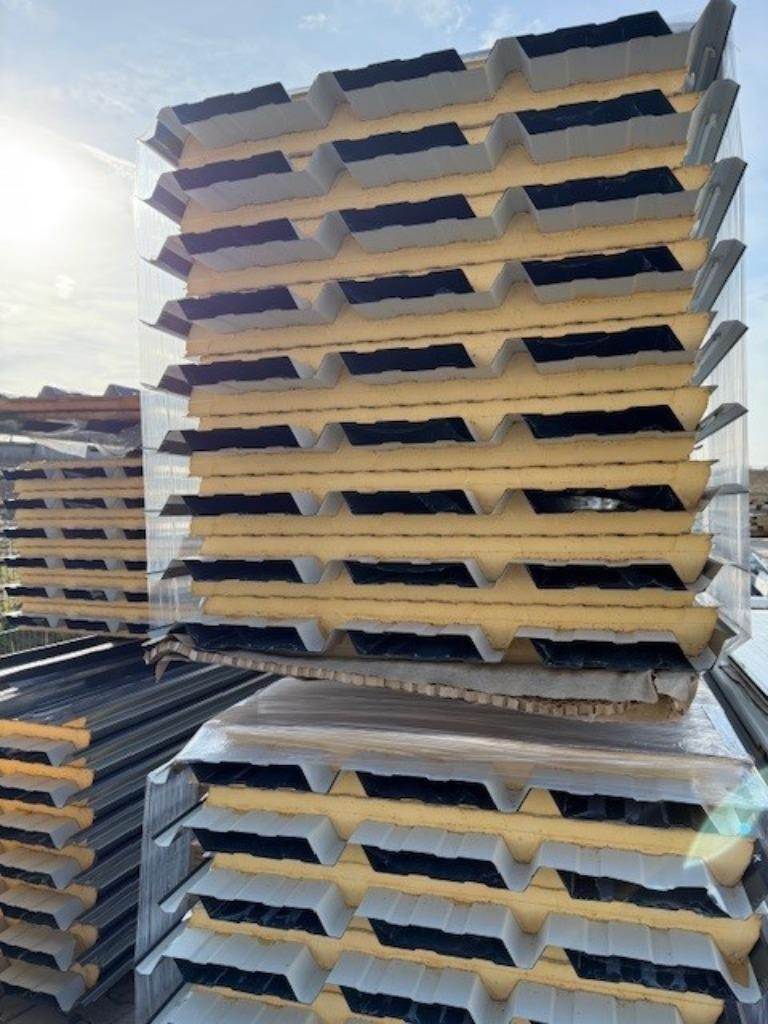 Trapezium dakplaten dakpanelen 40 mm antraciet grijs RAL7016, Doe-het-zelf en Verbouw, Platen en Panelen, Ophalen, Nieuw, Overige materialen