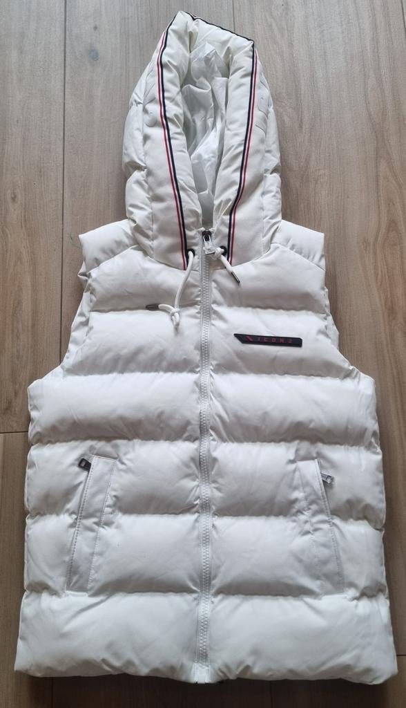 ICON2 witte bodywarmer met capuchon maat M in uitstekende st, Kleding | Heren, Bodywarmers, Maat 48/50 (M), Wit, Ophalen of Verzenden