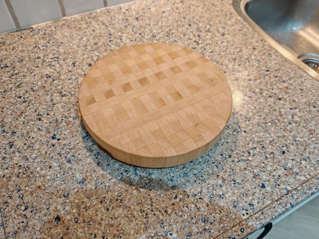 Bucket #3 - Handgemaakte snijplank kops - Beuk - 25.5cm rond, Ophalen of Verzenden, Nieuw