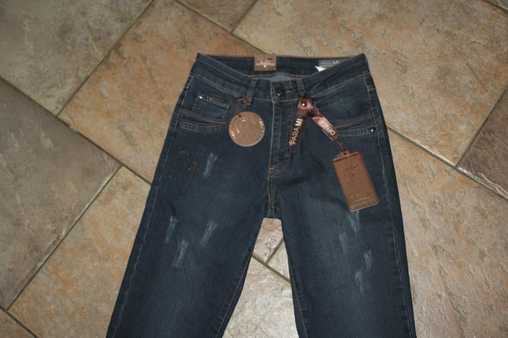 Para Mi celine painted stretch skinny jeans mt 34/32 KOOPJE, Para Mi, Blauw, ., Nieuw