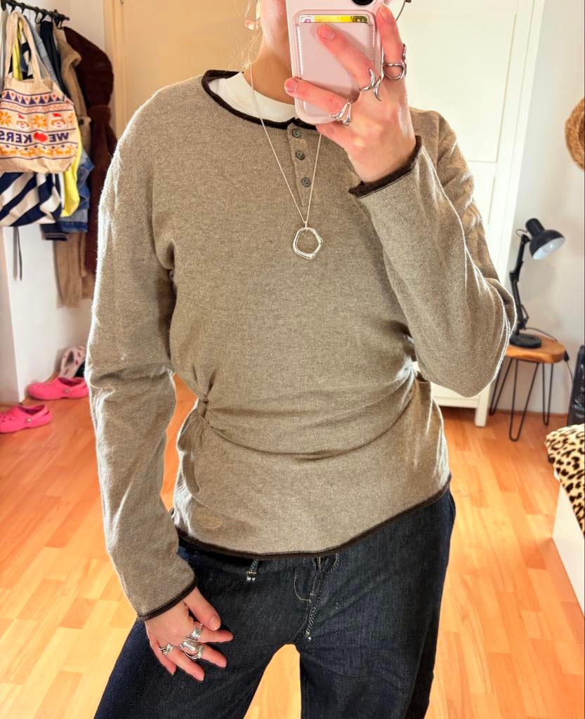 Le Chameau Beige Trui - Maat L - Nieuw!, Ophalen of Verzenden, Nieuw, Maat 42/44 (L), Beige