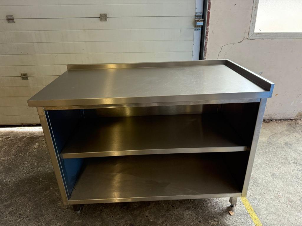 Gesloten RVS Werktafel, Zakelijke goederen, Horeca | Keukenapparatuur, Ophalen, Gebruikt, RVS Meubilair