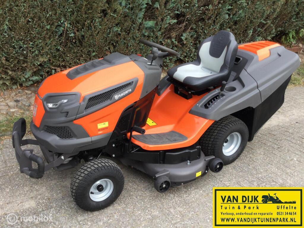 Husqvarna TC 242TX Zitmaaier met opvangbak, Tuin en Terras, Zitmaaiers, Ophalen of Verzenden, Zo goed als nieuw, Opvangbak