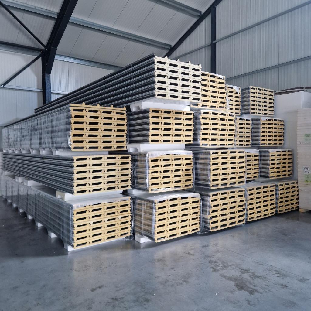 Sandwichpanelen voor dak 30, 40, 60 en 80 mm dik, ral 7016