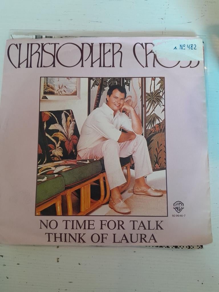 Christopher cross 7inch no time for talk, Ophalen of Verzenden, Zo goed als nieuw, Pop