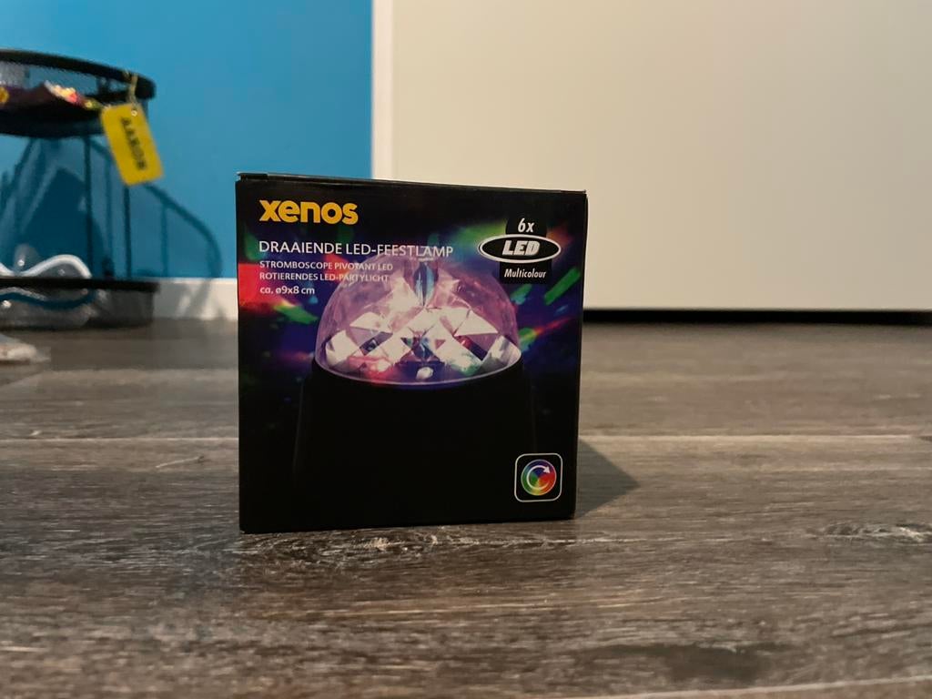 Xenos draaiende LED feestlamp, Ophalen of Verzenden, Zo goed als nieuw, Kunststof, Minder dan 50 cm