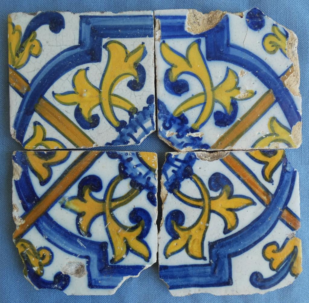 Portugese tegels, 17e eeuw, Antiek en Kunst, Verzenden